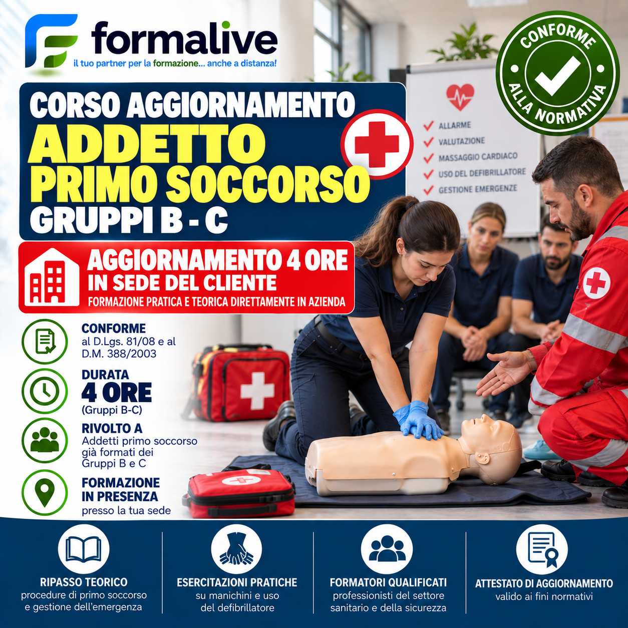 Corso Formazione Aggiornamento Addetto Primo Soccorso Gruppi B/C – Toscana